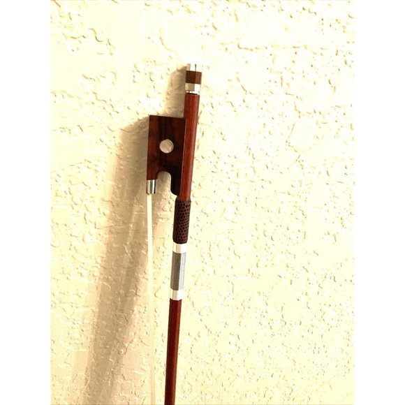 Professional Carbon Fiber With Pernambuco Skin Violin Bow With Snake wood Frog - Picture 5 of 9